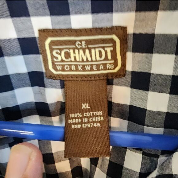 Men's C.E. Schmidt longsleeve button-down shirt, size XL - Picture 2 of 3